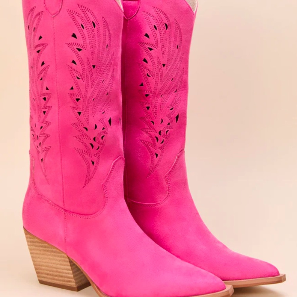 Pink Western Boots